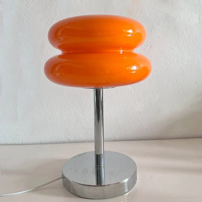 Modern Stained Glass Table Lamp – Touch Control LED Bedside Lighting - Samanta Factory