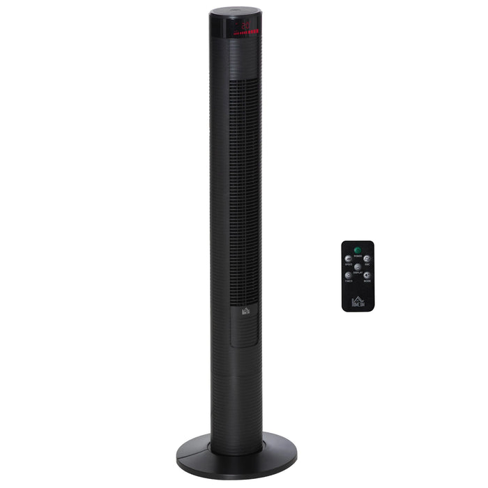 Tower Fan – 3-Speed Oscillating Standing Fan with Remote Control & 12-Hour Timer SF