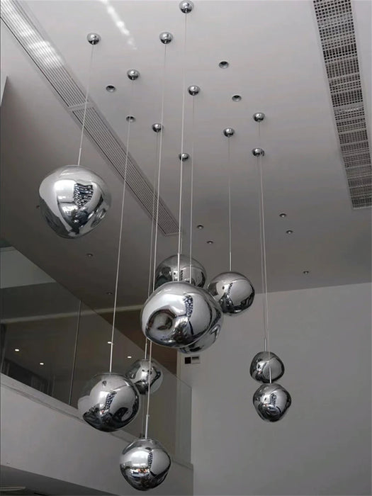 Modern Pendant Light – Energy-Saving LED Cord Fixture with Iron Finish - Samanta Factory