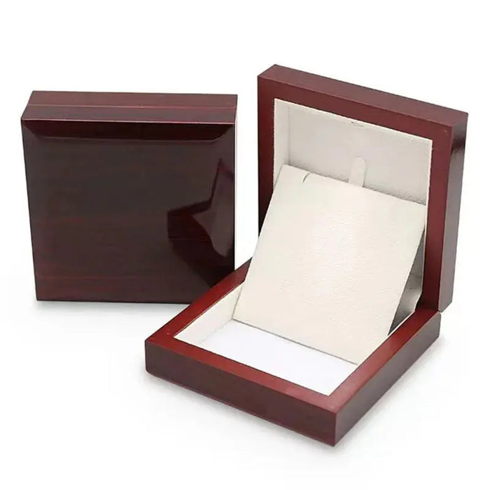 Double Layer Heart Necklace – Romantic Gift with Wooden Box SF