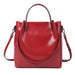 Vintage Cow Leather Shoulder Tote – Women’s Ruched Handbag SF