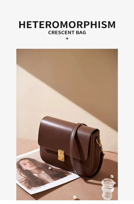 Split Leather Satchel Bag – Moderate Hardness for Women SF