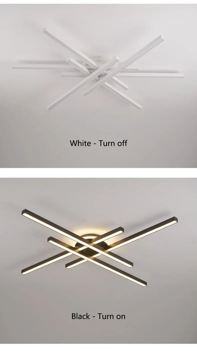 LED Ceiling Light – Modern 4-Bulb Aluminum Fixture for Living Spaces - Samanta Factory