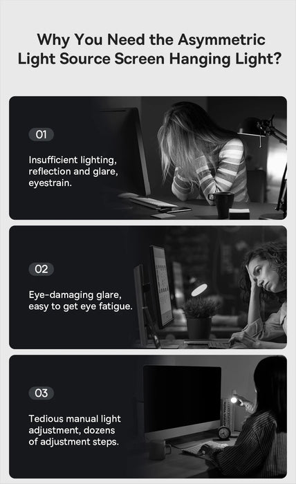 Baseus Screen Light Desk Lamp Computer Light Screen Hanging Light New Table Lamp LCD Monitor Laptop Light USB Study Read Lamp - Samanta Factory