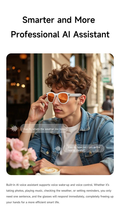 8K AI Smart Glasses with Camera & Translation – Bluetooth Calling Voice Assistant Eyewear SF