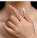 S925 Moissanite Ring – D-Color VVS1 Wavy Band SF