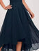Chiffon A-Line Dress – Flowing Batwing Sleeves & Irregular Hem - Samanta Factory