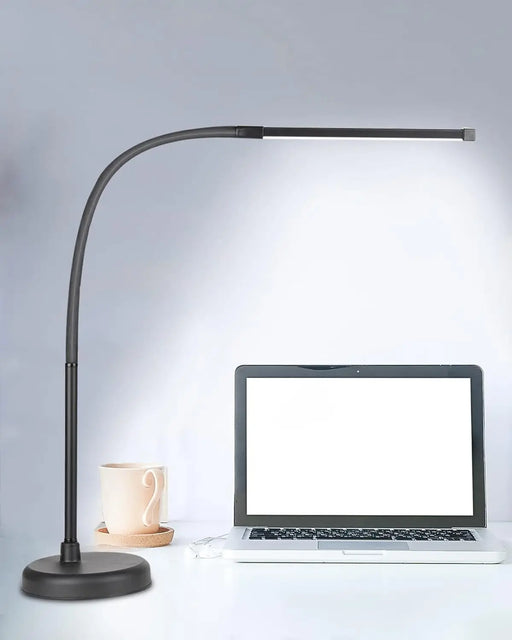 A LOOPITYS LED Desk Lamp, Swing Arm Architect Task Lamp with Long Flexible Gooseneck, 3 Color Modes, and USB Adapter - Samanta Factory