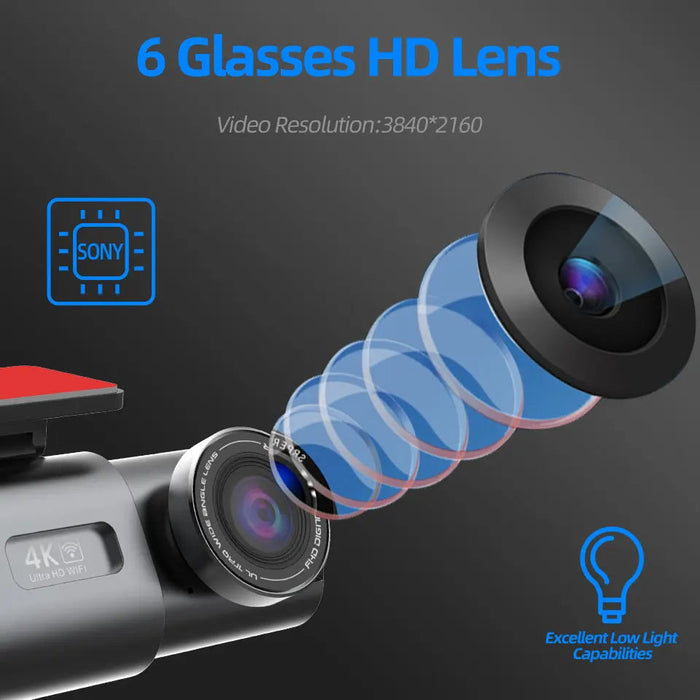4K Dual Dash Cam – Ultra-Clear Front & Rear Recording Samanta Factory