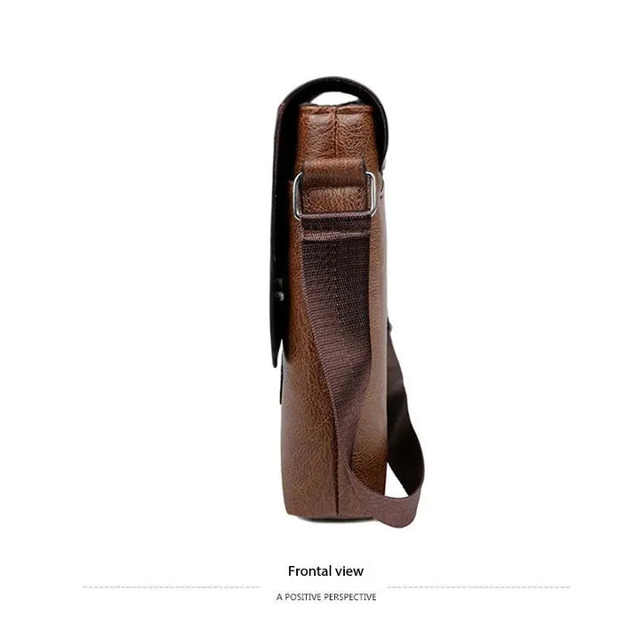 Men’s Business Satchel Bag – Slim PU Leather Shoulder Bag SF