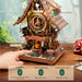 Wooden Cuckoo Clock 3D Puzzle – Light-Up Fairy Treehouse with Moving Bird & LED Lights - Samanta Factory