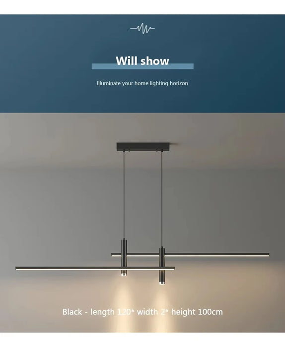 Modern LED Pendant Light – Adjustable Aluminum Chandelier with Dimmable Lighting - Samanta Factory