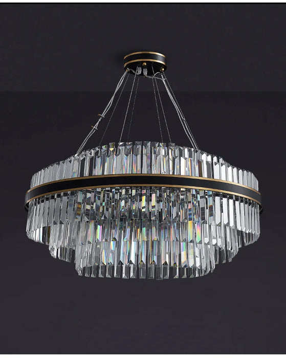 Modern Luxury LED Crystal Chandelier – Dimmable Remote-Controlled Ceiling Light - Samanta Factory