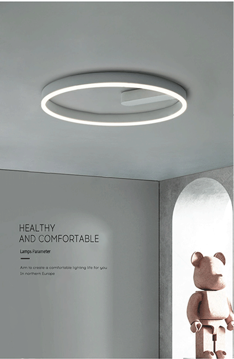 LED Ceiling Light – Modern Surface-Mounted Design with Dimmable Remote Control - Samanta Factory