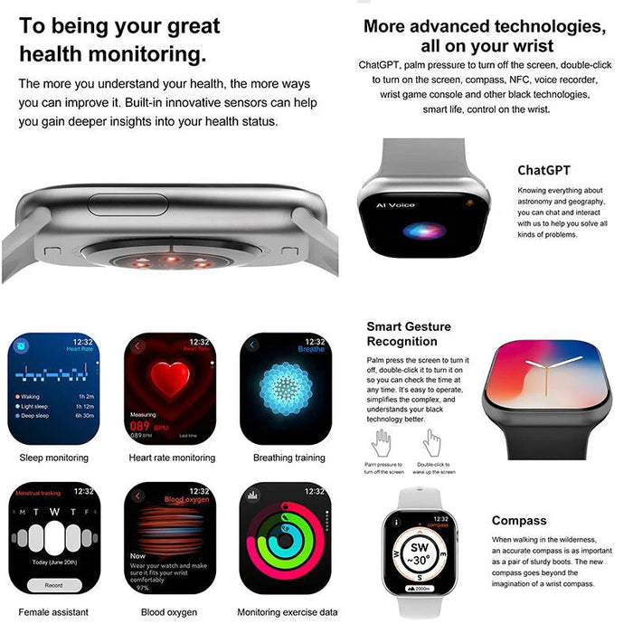 Smartwatch DT Watch 10 – 100+ Sports Modes & Waterproof Design SF
