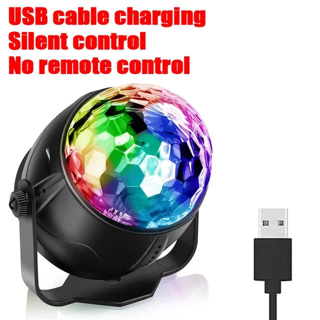 Portable RGB Stage Light with 7 Modes, Remote Control & Music-Sync Effects - Samanta Factory