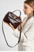 Women’s  Leather Shoulder Bag – Compact Casual Satchel SF