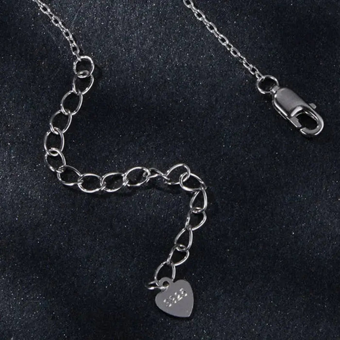 925 Sterling Silver Round Cut Moissanite Pendant SF