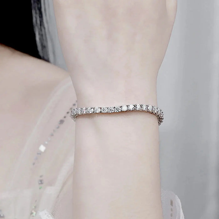 Moissanite Vintage Bracelet – 925 Sterling Silver Unisex Jewelry - Samanta Factory