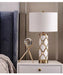 Nordic Ceramic Table Lamp – Elegant Fabric Shade Light for Bedroom & Living Room - Samanta Factory