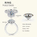 Moissanite Engagement Ring – 2ct D-Color VVS1 in 925 Sterling Silver SF