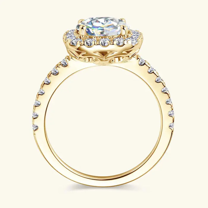 Moissanite Engagement Ring – 2ct D-Color VVS1 in 925 Sterling Silver SF