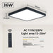 MARPOU Tuya Smart LED Ceiling Lamp Wood Grain App Voice Control Alexa/Google Remote Control Square Ceiling Lights Living Room - Samanta Factory