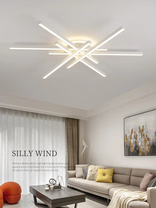 LED Ceiling Light – Modern 4-Bulb Aluminum Fixture for Living Spaces - Samanta Factory