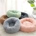 Plush Round Pet Nest Bed – Warm Washable Cat & Dog Bed for Winter