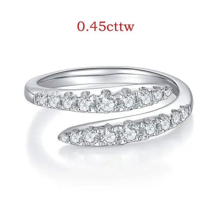 Moissanite Bridal Ring – D-Color VVS1 Round Cut in 925 Sterling Silver SF