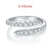 Moissanite Bridal Ring – D-Color VVS1 Round Cut in 925 Sterling Silver SF