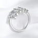 Moissanite Bridal Ring – D-Color VVS1 Round Cut in 925 Sterling Silver SF