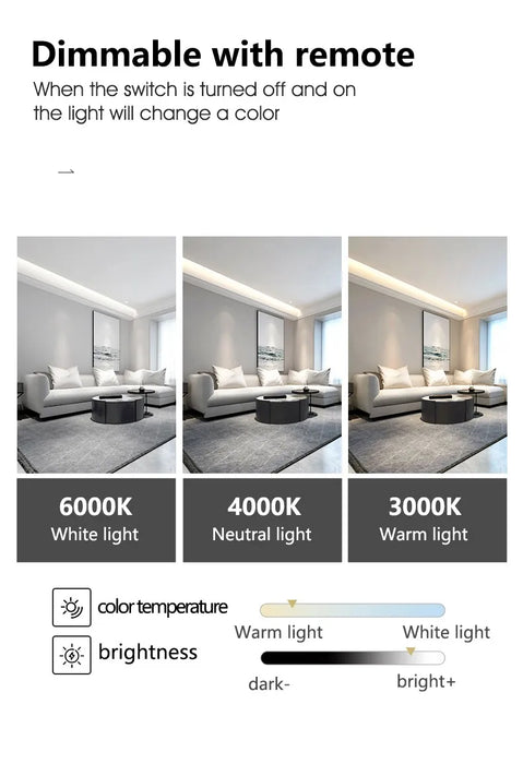 LED Ceiling Light – Modern 4-Bulb Aluminum Fixture for Living Spaces - Samanta Factory