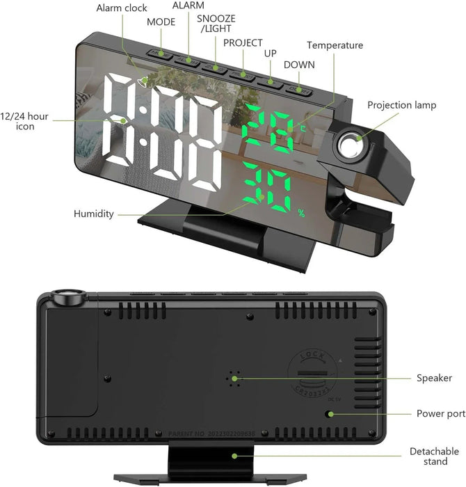 LED Alarm Clock – Bold Digital Display & USB Powered SF