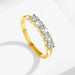 18K Gold Moissanite Wedding Ring – D-Color VVS1 Certified Stone SF