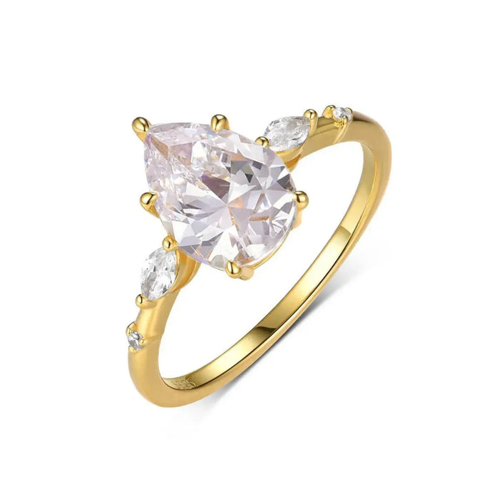 Sparkling Diamond-Tested Moissanite Ring in S925 Silver Sf