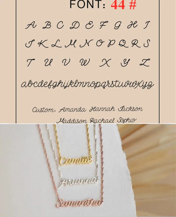 Custom Name Necklace – Personalized Pendant for Women Sf