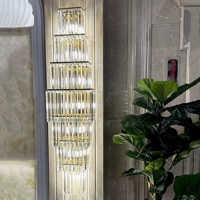 Crystal Wall Lamp – Modern Gold LED Lighting for Dining & Bedroom - Samanta Factory