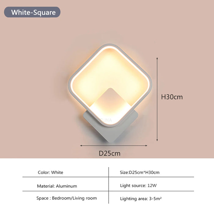 LED Wall Light – 3-Color Dimmable Lighting with Modern Minimalist Design - Samanta Factory