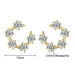 Moissanite 3.5mm Stud Earrings – 925 Silver Gold-Plated Half Hoop Design for Women SF