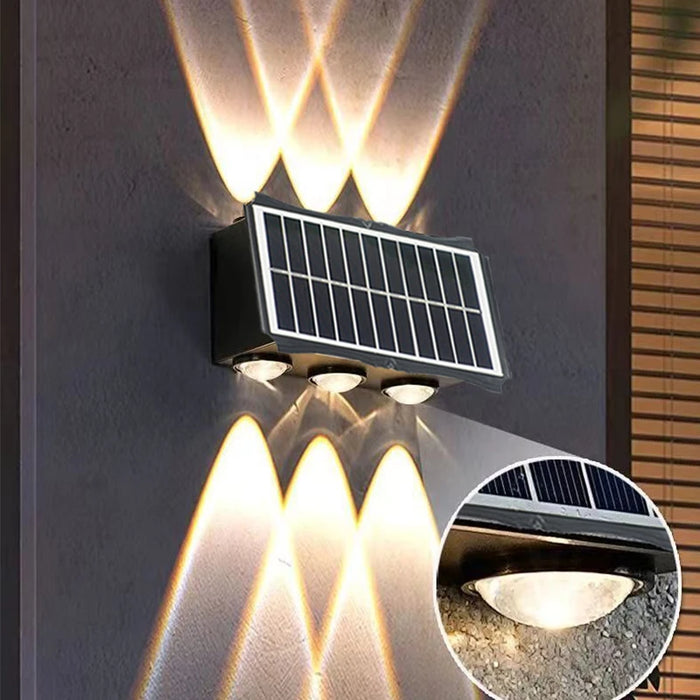 Solar Wall Light – IP65 Waterproof Warm LED for Outdoor Facades - Samanta Factory