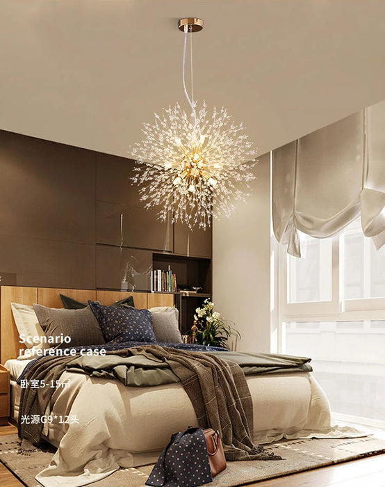 Crystal Dandelion Pendant Light – Modern LED Chandelier for Living Room, Restaurant & Bar Samanta Factory
