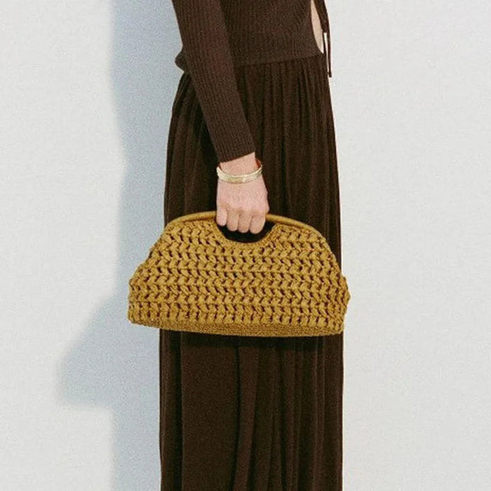 Fashionable Straw Woven Raffia Clutch Bag for Women – Summer Beach, Travel & Evening Purse SF