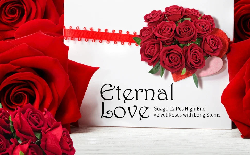 Velvet Artificial Roses – Real Touch 50PCS Bouquet for DIY & Decor Samanta Factory