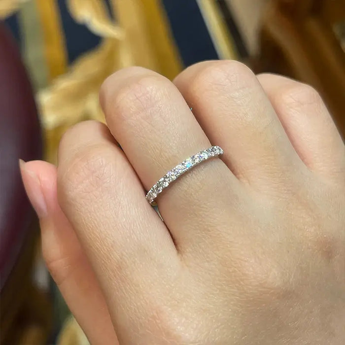 Moissanite Engagement Ring – 2.0ct Round Center Stone SF