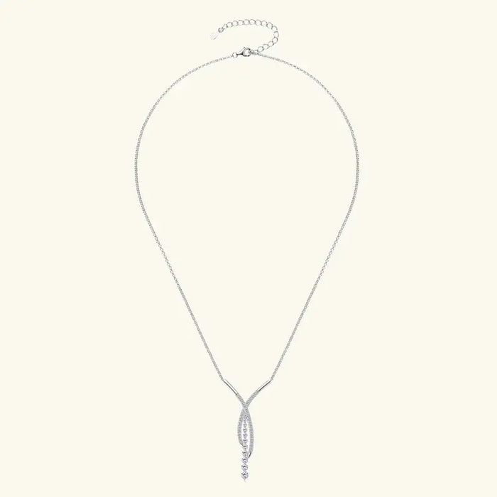 Moissanite Pendant Necklace – 2 Carat D-Color Round Solitaire SF