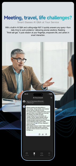 AI Smart Glasses with HD Camera & Translation – Color-Changing Bluetooth Calling Sunglasses SF
