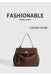 Microfiber Leather Shoulder Bag – Large Square with Lock SF