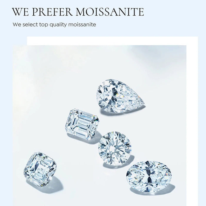 1CT Moissanite Diamond Pendant Necklace – 925 Sterling Silver Luxury Women’s Jewelry SF