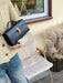 Women’s Leather Baguette Handbag – Minimalist Day Clutch SF